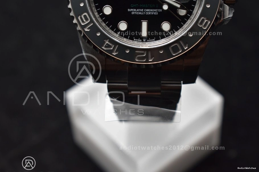 GRNR Best Gray Clean Elegant on Steel Strap 1:1 DD Edition GMT-Master Oyster II Ceramic 876 126710 904L Black 0206